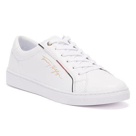 tommy hilfiger ladies white trainers.